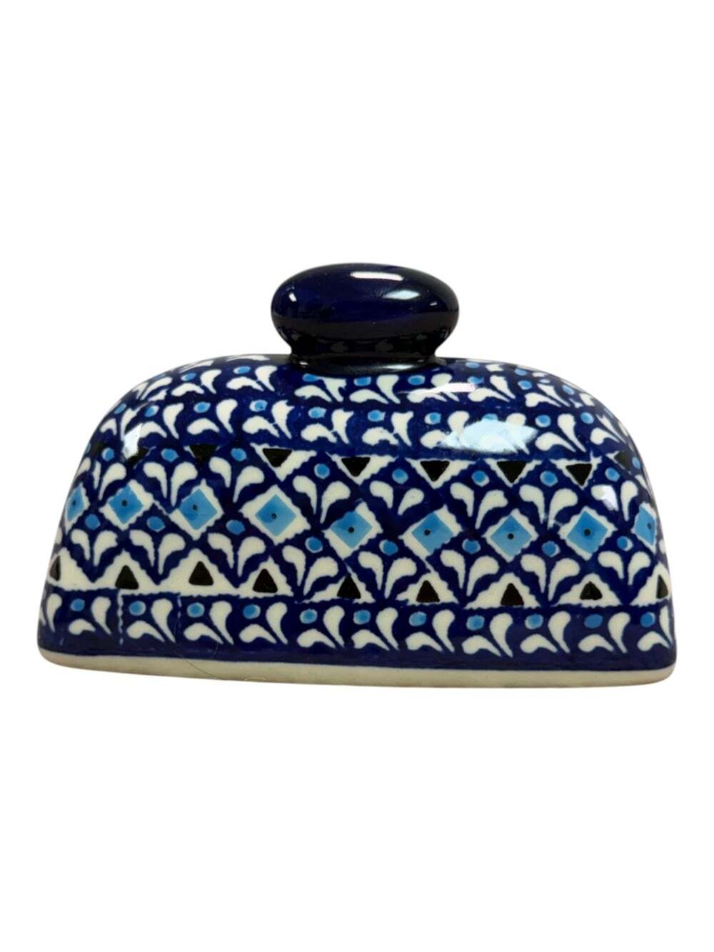 Ceramika Artystyczna Polish Pottery U1732 Grecian Blooms Butter Dish UNIKAT